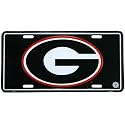 Georgia Bulldogs Black Metal License Plate
