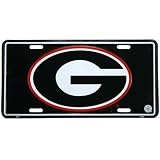 Georgia Bulldogs Black Metal License Plate