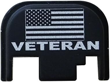 Squirrel DaddyUSA Flag and Veteran Slide Cover Back Plate for Glock