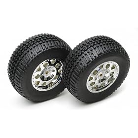 Associated Tires on Wheels - SC10 Rear Chrome (Pr) from Associated Accessories