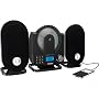 GPX HC208B Home Music System Vertical CD Player with AM/FM Radio and Digital Clock Includes Remote Control (Black)