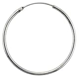 1 ( 25 mm ) Diameter Sterling Silver Endless Hoop Earrings,