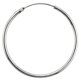 Sterling Silver Endless Hoop Earrings, 1 in. (25 mm) Diameter
