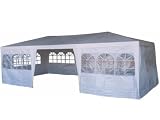 Pavillon, Pavillion Zelt PE 3x9 weiß incl 8 Seitenteile