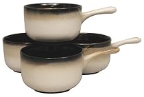 Sango Nova Black Onion Soup Bowls, Set of 4