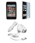 Apple iPod Touch 3G Accessories. Premium Accessory Kit for iPod Touch 3rd Generation: Black Silicone Skin Case Cover Protection + USB Car Auto DC Charger + USB Travel Home AC Charger + USB Retractable Cable + Full body Screen Protector