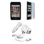 Apple iPod Touch 3G Accessories. Premium Accessory Kit for iPod Touch 3rd Generation: Black Silicone Skin Case Cover Protection + USB Car Auto DC Charger + USB Travel Home AC Charger + USB Retractable Cable + Full body Screen Protector