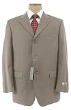 Jones NY Mens 3 Button Olive Herringbone Wool Suit - Size 42R