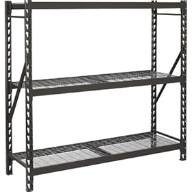  Edsal 3-Shelf Industrial Storage Rack - 72in.W x 24in.D x 72in.H, Model# 7224PRBWWD3