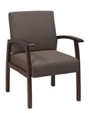 Deluxe Cherry Guest Chair With Charcoal Fabric