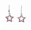 Earrings - E107 - Crystal Star - Rose (Pink)