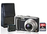 Panasonic Lumix DMC-TZ4 Noir - PACK - batterie Photoprimus pour CGA-S007 1200mAh - Carte 4GB SDHC Classe 6 - Etui Bilora 330 DIGI IV