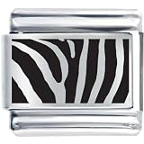 Zebras Laser Italian Charm Charms