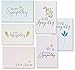 Sympathy Cards - 48-Pack Sympathy Cards Bulk, Greeting Cards Sympathy, 6 Floral and Foliage Designs, Envelopes Included, Assorted Sympathy Cards, 4 x 6 Inches