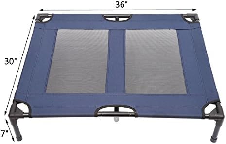 Tenive Large Size Elevated Mesh Dog Pet Sleeping Bed, 36" x 30"