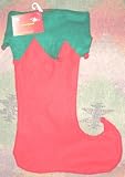 Santa's Elf Boot Stocking Custom Embroidered