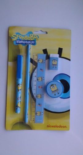 spongebob stationary set 5 piece new