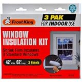 Frost King V73/3H 42x62 Window Insulation Kit 3 Pak for Indoor Use