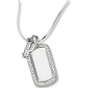 Logoart San Antonio Spurs Team Logo Charm & Mini Dog Tag Necklace