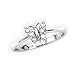 14K White Gold 0.15 ct. Diamond Butterfly Ring