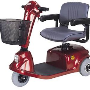 HealthPersonalCare: Economy Three Wheel Scooter, Burgudy