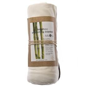 Organic Bamboo Jersey Baby Swaddling Blanket by Beba Bean, Ivory