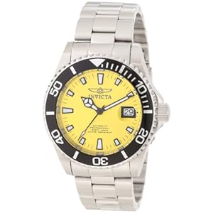 Invicta Men's 0999 Pro Diver Automatic Yellow Sunray Dial Stainless Steel Watch (Watch)