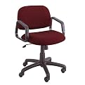 Cava Collection Mid-Back Swivel Chair - Burgundy/ Black