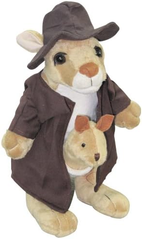 Nic Nac Plush Kangaroo with Baby 11"