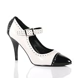 4 Inch Sexy Dress Shoes Single Sole High Heel Shoe Spectator Mary Jane Pump Shoes Black... by SummitFashion