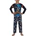 Search : 2 PCS SET: Boys Or Girls BATMAN Finest Sleepwear Pajama Top with cape & Pants Set - Royal Blue