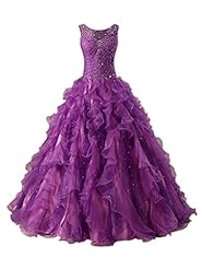  Beaded Lace-Up Sheer Pleated  Ball Gown Quinceanera Dress  with a Brush/Sweep Train 