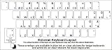 Estonian Keyboard Stickers - Labels - Overlays with White Characters for Black Computer Keyboard