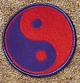 Red and Blue Yin & Yang Patch