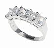 SilverBin Sterling Silver Anniversary Style Prong Set Clear Princess Cut CZ Ring