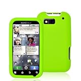 Neon Green Silicone Rubber Gel Soft Skin Case Cover for Motorola Defy MB525 ....