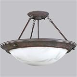 Progress Lighting Eclipse Cobblestone Three-Light Semi-Flush