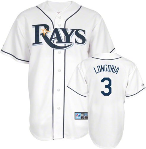 Majestic Evan Longoria Tampa Bay Rays Toddler Replica Jersey-White (5/6)