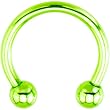 14 Gauge Light Green Electro Titanium Horseshoe -1/2"