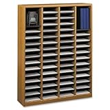 Safco E-Z Stor Wood Literature Organizer, 60 Compartments (9331MO)