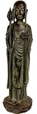 Simple, Beautiful, Classic Buddhist Art Gifts - 26" Large Standing Japanese Zen Buddhist Monk Garden Statue with Staff