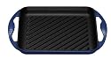 Le Creuset Enameled Cast-Iron Square Skinny Grill Pan 9.5 Inch, Cobalt