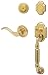 Baldwin 85305.003.RFD Canterbury Sectional Trim Right Hand Dummy Handleset with Wave Lever, Lifetime Polished Brass