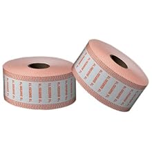 PM Company SecurIT $10 Quarter Automatic Coin Wrap Rolls, White/Orange, 1900 Wrappers per Roll, 8 Rolls per Carton (51925)