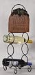 Wine bottle iron holder with personalization