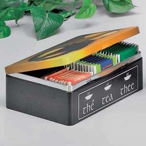 Teedose Metall 20x15cm eckig, flach