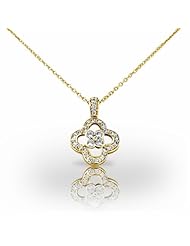 14KT Yellow Gold Lovely Flower Like Diamond Pendant. 1/2 CTW