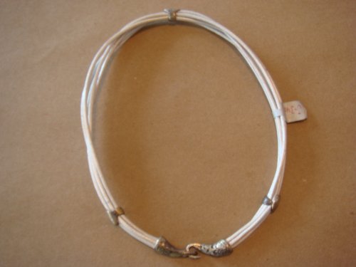 Ilana Goor Silver Leather Necklace with Silver Rings