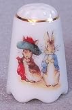 Beatrix Potter Peter Rabbit and Benjamin Bunny Collector Thimble