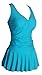 Women's Plus-Size Flower Printing Shaping Body One Piece Swim Dresses Swimsuit